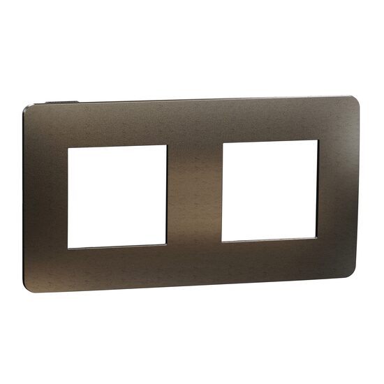 Rama Unica Studio Metal 2 posturi grafit/negru NOUA UNICA Schneider Electric, NU280453M