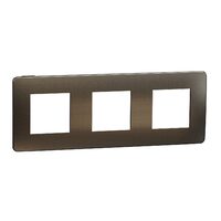 Rama Unica Studio Metal 3 posturi grafit/negru NOUA UNICA Schneider Electric, NU280653M
