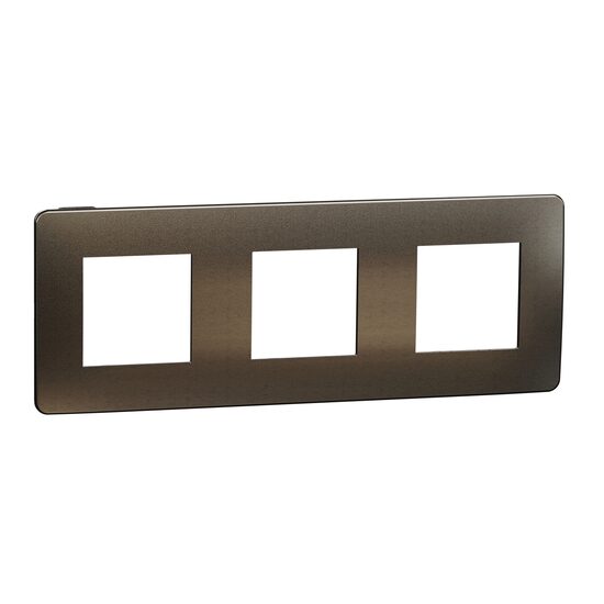 Rama Unica Studio Metal 3 posturi grafit/negru NOUA UNICA Schneider Electric, NU280653M