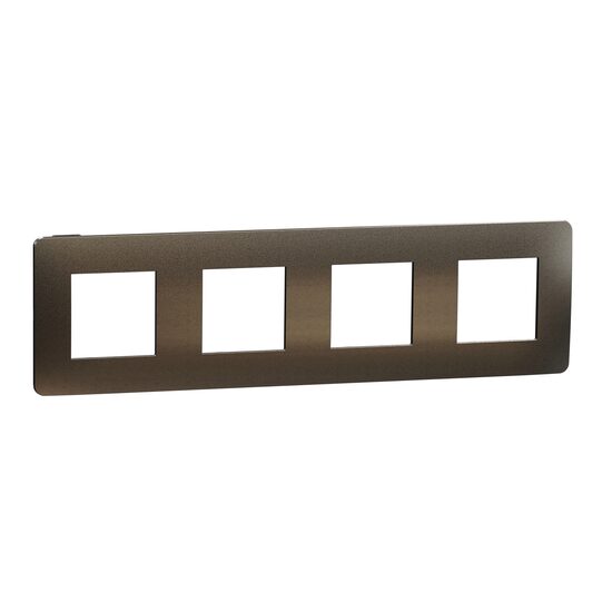 Rama Unica Studio Metal 4 posturi grafit/negru NOUA UNICA Schneider Electric, NU280853M