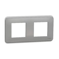 Rama Unica Pro 2 posturi aluminiu NOUA UNICA Schneider Electric, NU400430