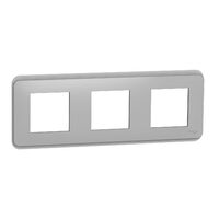 Rama Unica Pro 3 posturi aluminiu NOUA UNICA Schneider Electric, NU400630