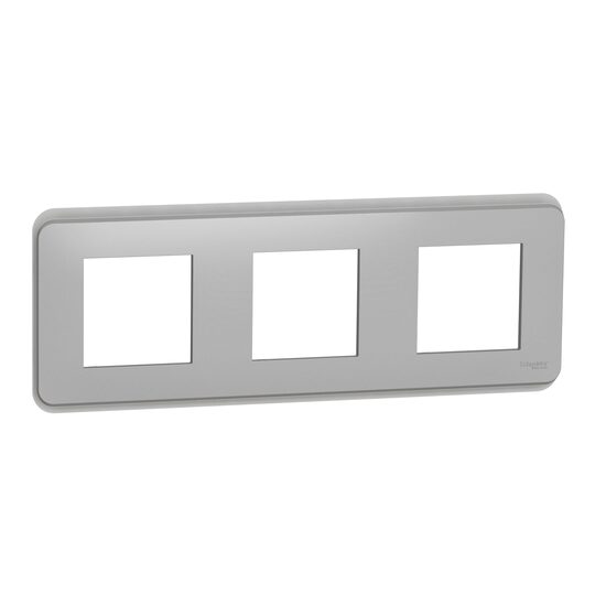 Rama Unica Pro 3 posturi aluminiu NOUA UNICA Schneider Electric, NU400630