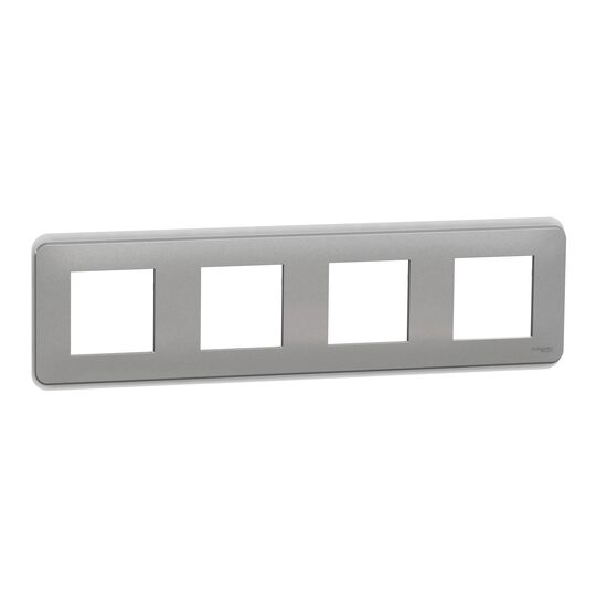 Rama Unica Pro 4 posturi aluminiu NOUA UNICA Schneider Electric, NU400830