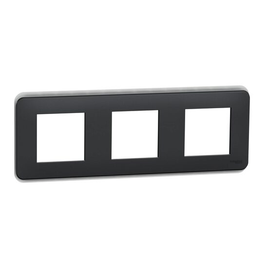 Rama Unica Pro 3 posturi antracit NOUA UNICA Schneider Electric, NU400654
