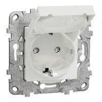 Priza 2P+E 16A IP44+suport fixare, capac, obturatoare, alb NOUA UNICA Schneider Electric, NU508218