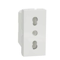 Priza italiana 1m 16A 2P+E, alb NOUA UNICA Schneider Electric, NU302318