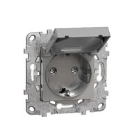 Priza 2P+E 16A IP44+suport fixare, capac, obturatoare, aluminiu NOUA UNICA Schneider Electric, NU508230