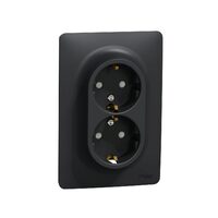 Priza dubla 2P+E 16A, antracit NOUA UNICA Schneider Electric, NU206754