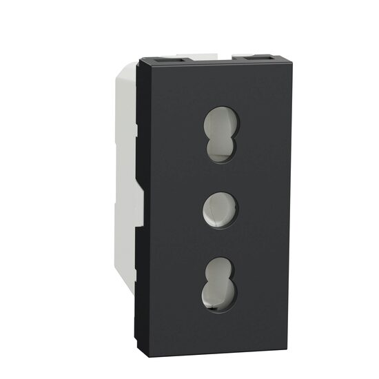 Priza italiana 1m 16A 2P+E, antracit NOUA UNICA Schneider Electric, NU302354