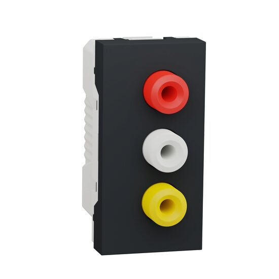 Noua Unica, Priza tripla RCA 1m, antracit NOUA UNICA Schenider Electric, NU343154