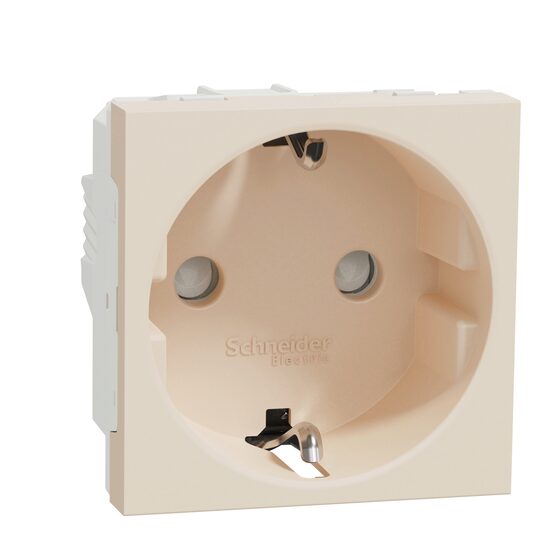 Priza 2P+E 16A, obturatoare, bej NOUA UNICA Schneider Electric, NU303744