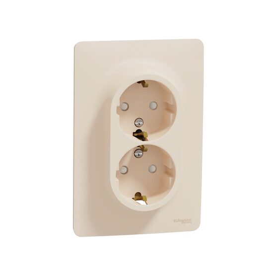 Priza dubla 2P+E 16A, bej NOUA UNICA Schneider Electric, NU206744