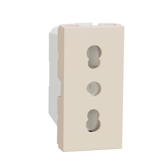 Priza italiana 1m 16A 2P+E, bej NOUA UNICA Schneider Electric, NU302344