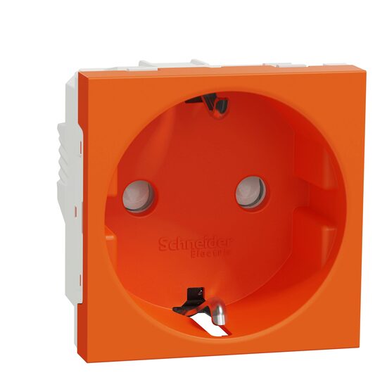 Priza 2P+E 16A, obturatoare, oranj NOUA UNICA Schneider Electric, NU303761