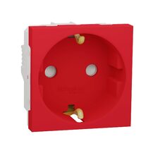 Priza 2P+E 16A, obturatoare, rosu NOUA UNICA Schneider Electric, NU303703