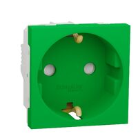 Priza 2P+E 16A, obturatoare, verde NOUA UNICA Schneider Electric, NU303706