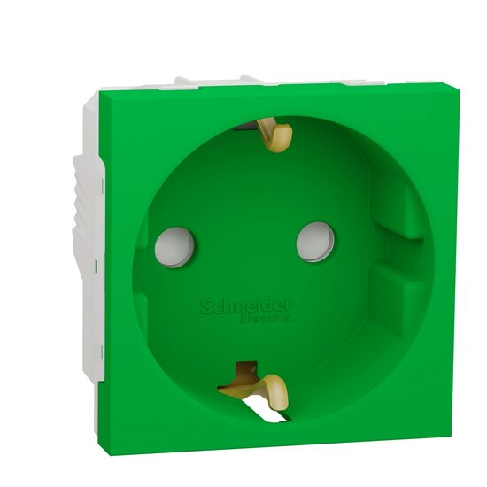 Priza 2P+E 16A, obturatoare, verde NOUA UNICA Schneider Electric, NU303706