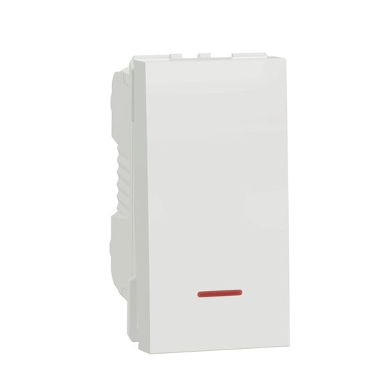 Intrerupator alb 16A 1m, surub, lampa indicator NOUA UNICA Schneider Electric, NU316118S