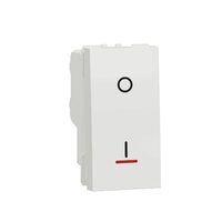 Intrerupator bipolar 16A indicator luminos 1m, surub, alb NOUA UNICA Schneider Electric, NU316218S