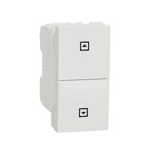 Intrerupator cu revenire jaluzele 10A 1m alb NOUA UNICA Schneider Electric, NU310718SC