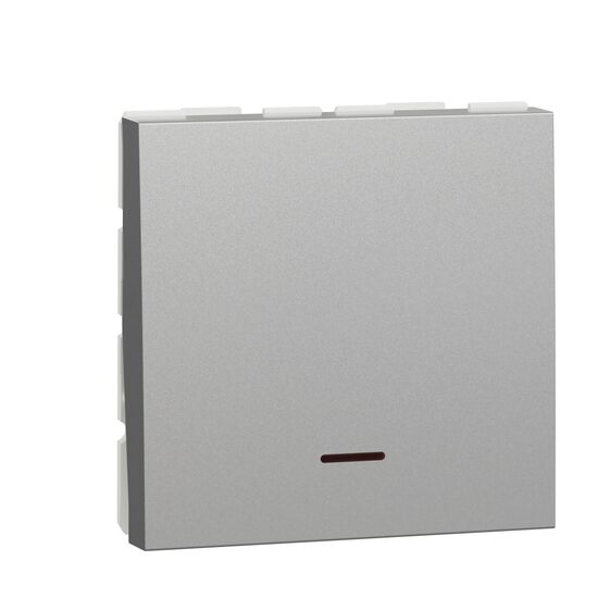 Intrerupator bipolar+indicator luminos 32A, aluminiu NOUA UNICA Schneider Electric, NU323230S