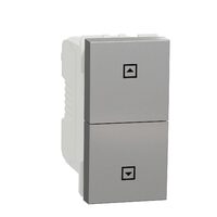 Intrerupator cu revenire jaluzele 10A 1m aluminiu NOUA UNICA Schneider Electric, NU310730SC