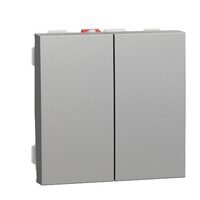 Intrerupator dublu 10A 2m aluminiu NOUA UNICA Schneider Electric, NU321130