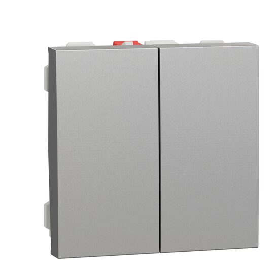 Intrerupator dublu 10A 2m aluminiu NOUA UNICA Schneider Electric, NU321130
