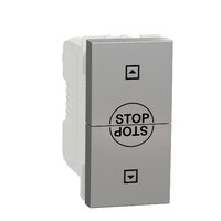 Intrerupator jaluzele 10A 1m aluminiu NOUA UNICA Schneider Electric, NU310830SC
