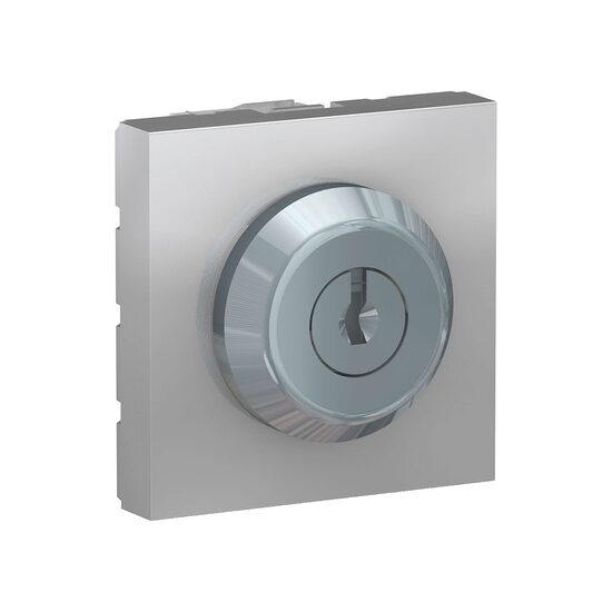 Intrerupator revenire cheie 3 pozitii 16A 2m, aluminiu NOUA UNICA Schneider Electric, NU373130