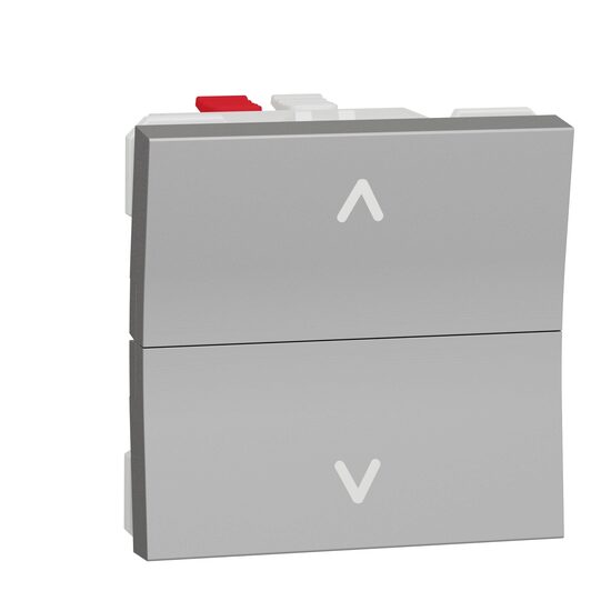 Intrerupator revenire jaluzele 6A, 2m, aluminiu NOUA UNICA Schneider Electric, NU320730