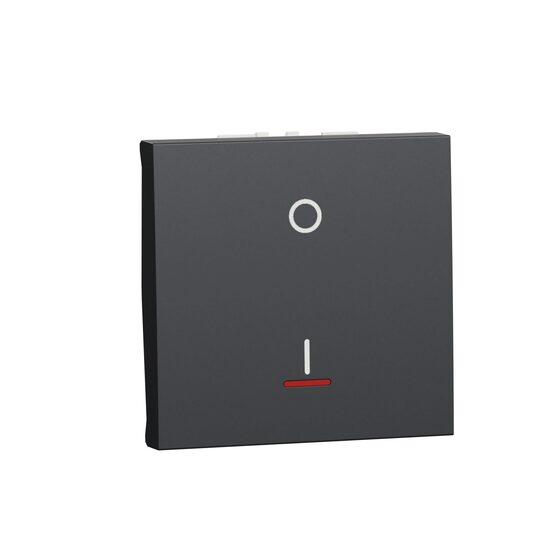Intrerupator bipolar 16A indicator luminos 2m, surub, antracit NOUA UNICA Schneider Electric, NU326254S