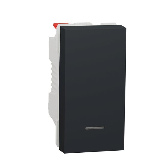 Intrerupator revenire 10A 1m indicator luminos,antracit NOUA UNICA Schneider Electric, NU310654N