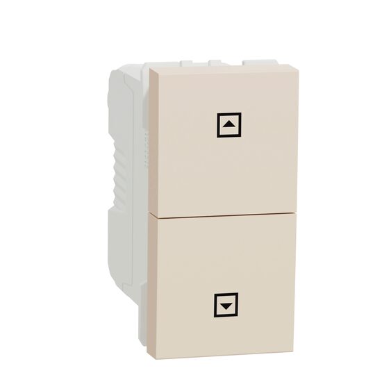 Intrerupator cu revenire jaluzele 10A 1m bej NOUA UNICA Schneider Electric, NU310744SC