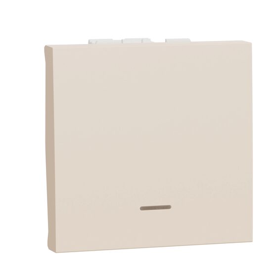 Intrerupator revenire 10A 2m indicator luminos,bej NOUA UNICA Schneider Electric, NU320644N