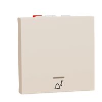 Intrerupator revenire 10A 2m simbol sonerie indicator luminos bej NOUA UNICA Schneider Electric, NU320644CN