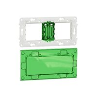 Suport fix plastic+capac protectie 4m/2p NOUA UNICA Schneider Electric, NU7004PC