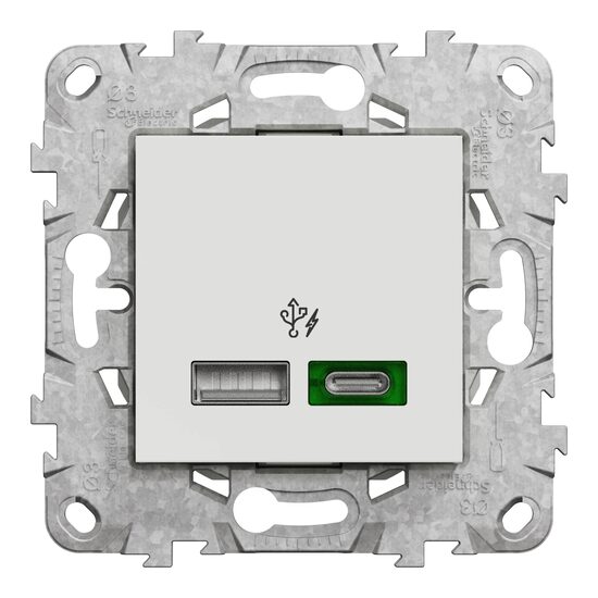 Noua Unica, Incarcator rapid USB dublu A+C 45W A+C alb NOUA UNICA Schenider Electric, NU501318
