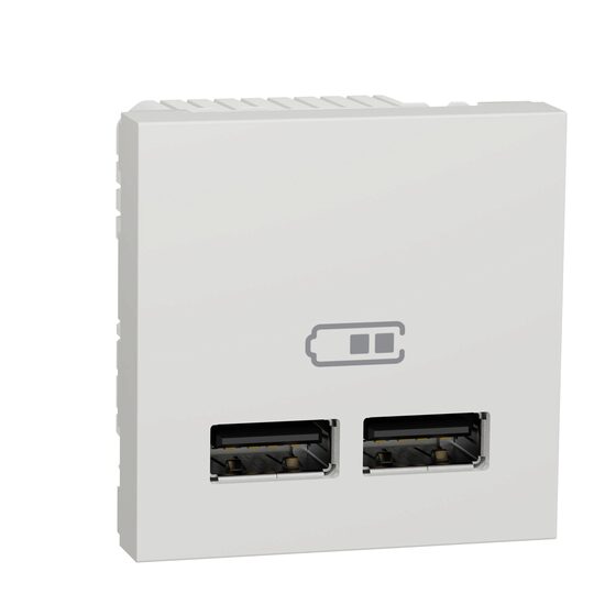 Noua Unica, Priza dubla incarcare USB 1A 2m alb NOUA UNICA Schenider Electric, NU341818