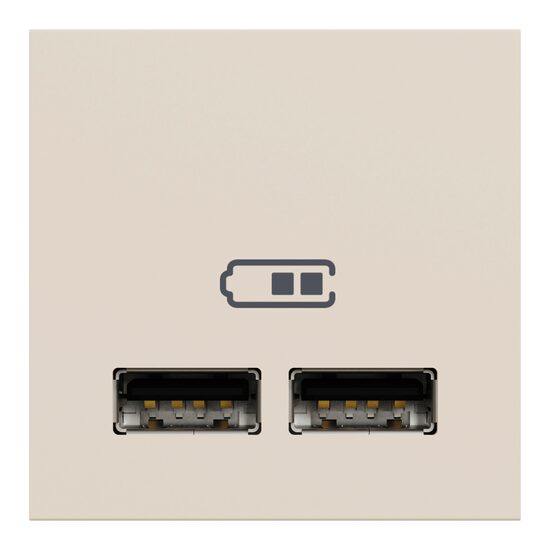 Noua Unica, Priza dubla incarcare USB 1A 2m bej NOUA UNICA Schenider Electric, NU341844