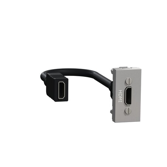 Noua Unica, Priza HDMI precablata 1m, aluminiu NOUA UNICA Schenider Electric, NU343030