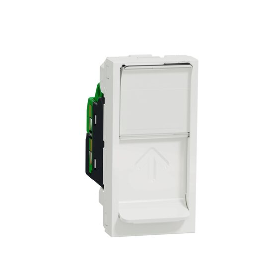 Schneider Electric NU301918 Unica - prise chargeur USB double - rapide 18W  - 3,4A type A+C - 2 mod - blanc