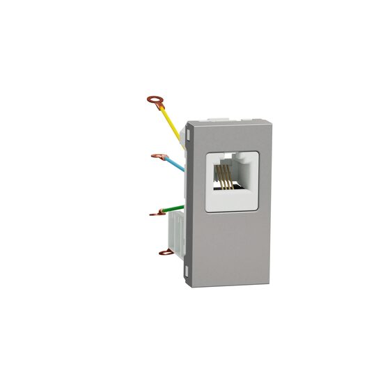 Noua Unica, Priza telefon RJ12 1m aluminiu NOUA UNICA Schenider Electric, NU349130
