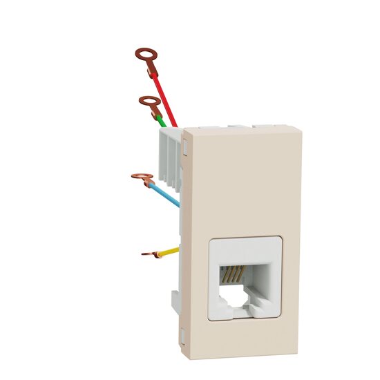 Noua Unica, Priza telefon RJ12 1m bej NOUA UNICA Schenider Electric, NU349144