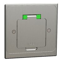 Doza pardoseala patrata XS+priza, metal IP44 UNICA SYSTEM+ Schneider Electric, INS52100