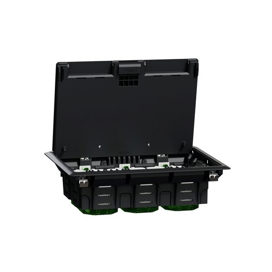 Doza pardoseala L, plastic, IP20, 12 module UNICA SYSTEM+ Schneider Electric, INS52122