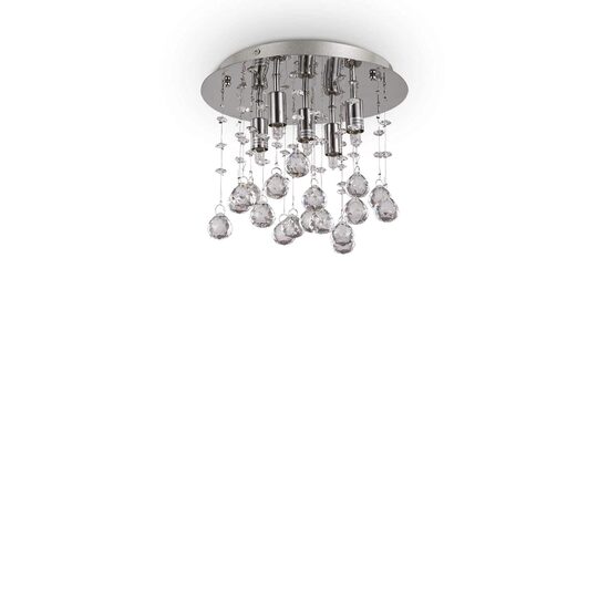 Plafoniera moderna aurie cu cristale 5xG9/40W, Moonlight PL5 094663 Ideal Lux