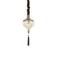 Lustra clasica abajur sticla 1xE27/42W, Harem SP1 115979 Ideal Lux