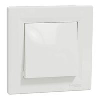 Intrerupator cap scara, alb, 10AX, fara surub, Asfora Schneider Electric, EPH0400121